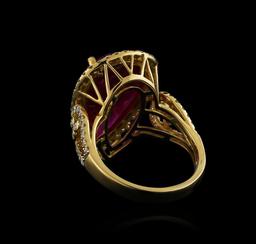 14KT Yellow Gold 8.67 ctw Ruby and Diamond Ring