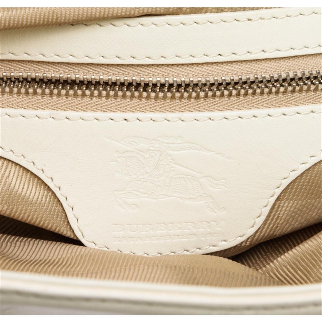 Burberry White Quilted Leather Shoulder Bag