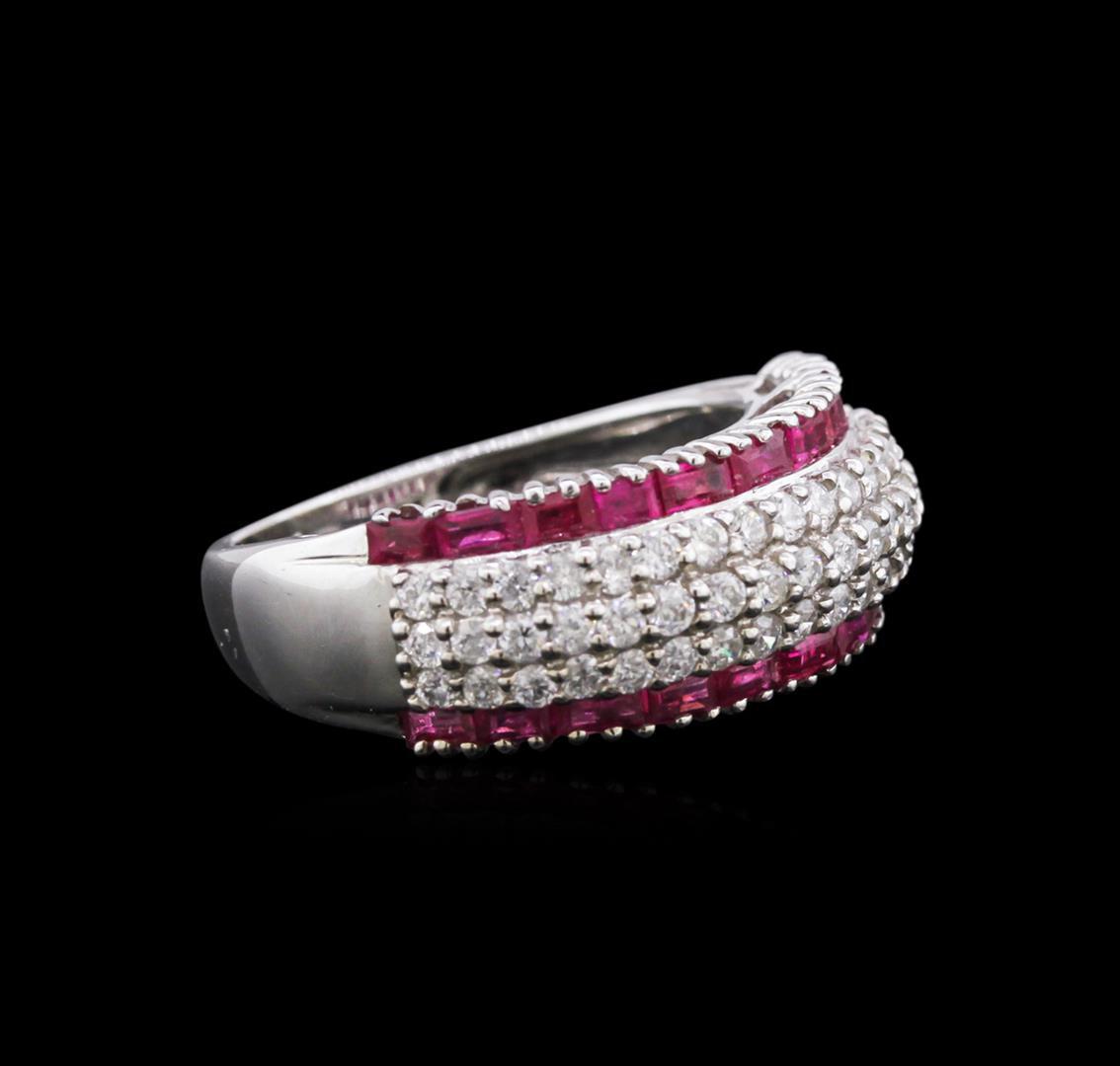 14KT White Gold 1.13 ctw Ruby and Diamond Ring