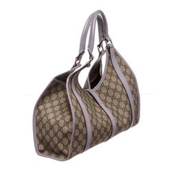 Gucci Beige Crystal Coated Canvas Joy Bardot Tote Bag