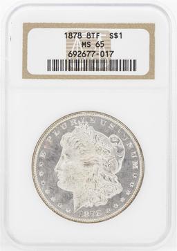 1878 8TF $1 Morgan Silver Dollar Coin NGC MS65