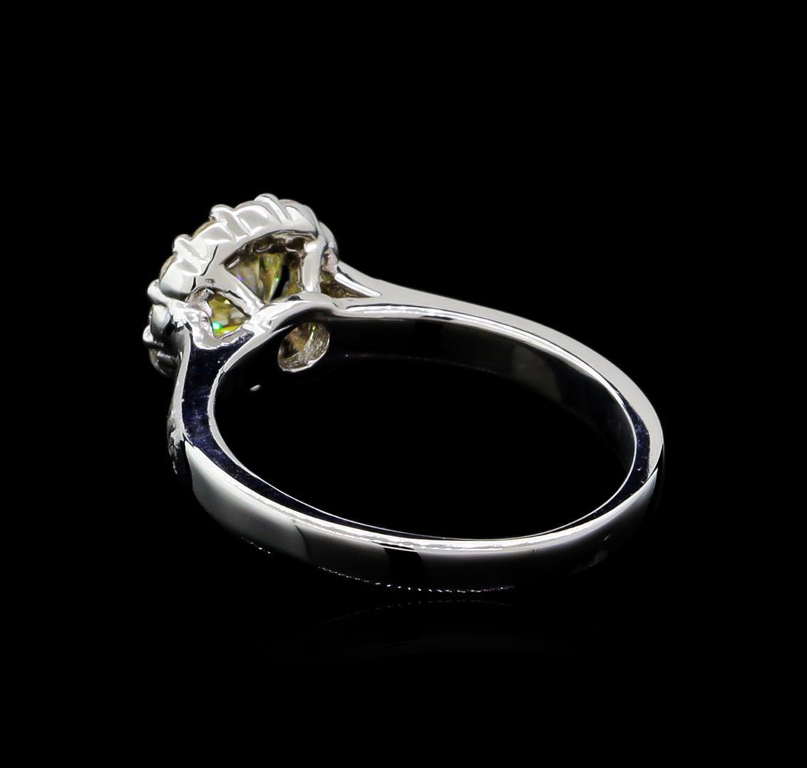 0.82 ctw Light Yellow Diamond Ring - 14KT White Gold