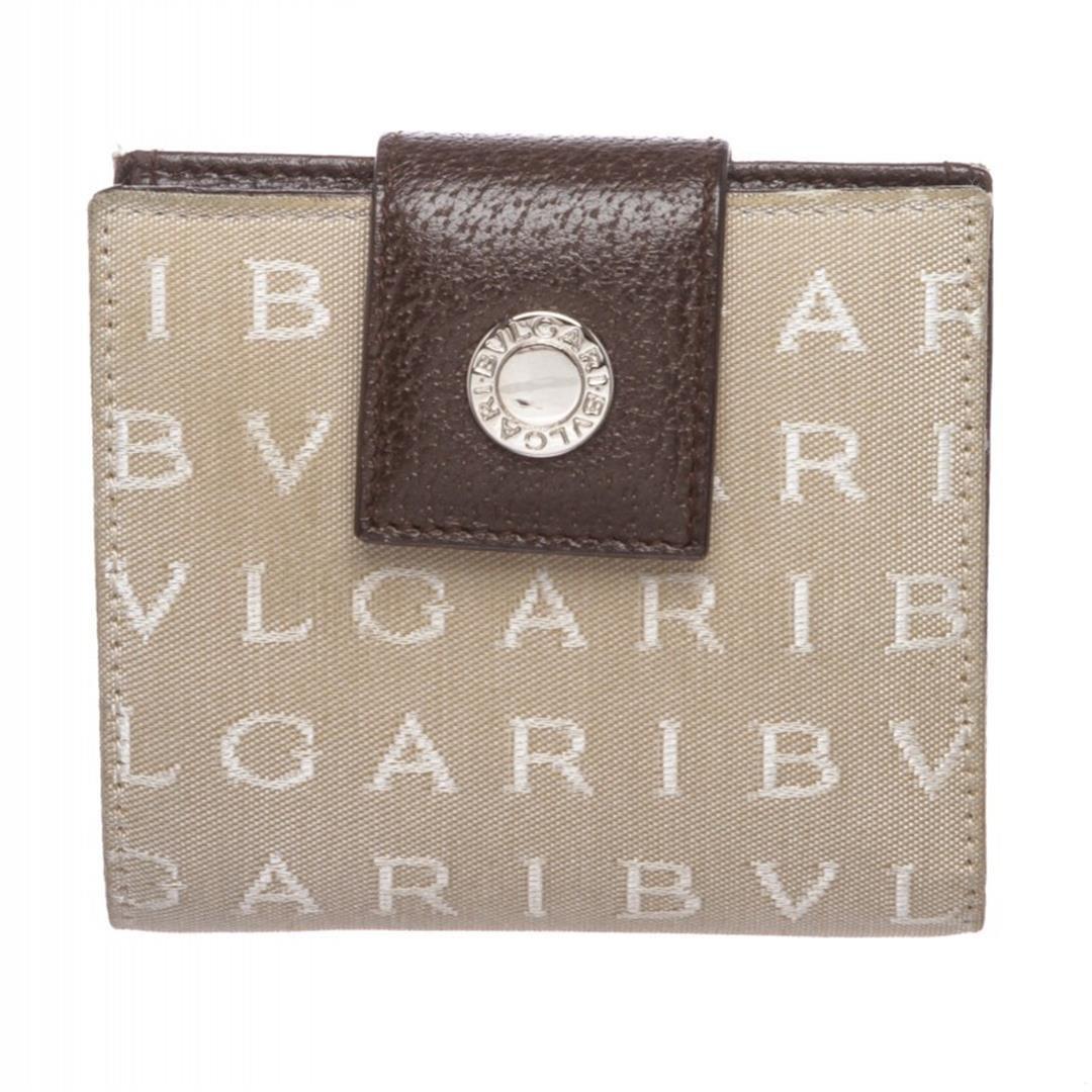 Bvlgari Beige Monogram Fabric Bi Fold Small Wallet