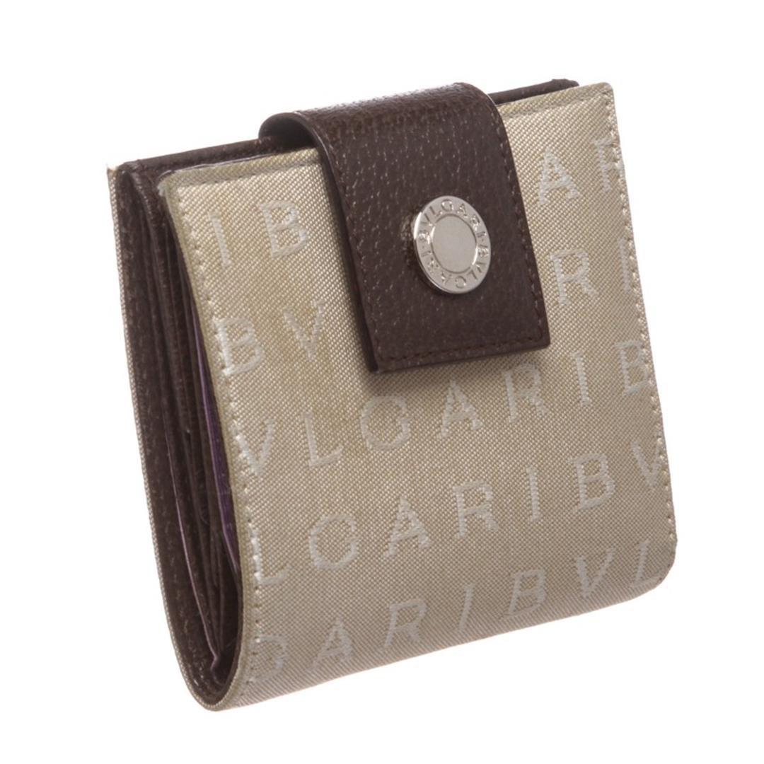 Bvlgari Beige Monogram Fabric Bi Fold Small Wallet