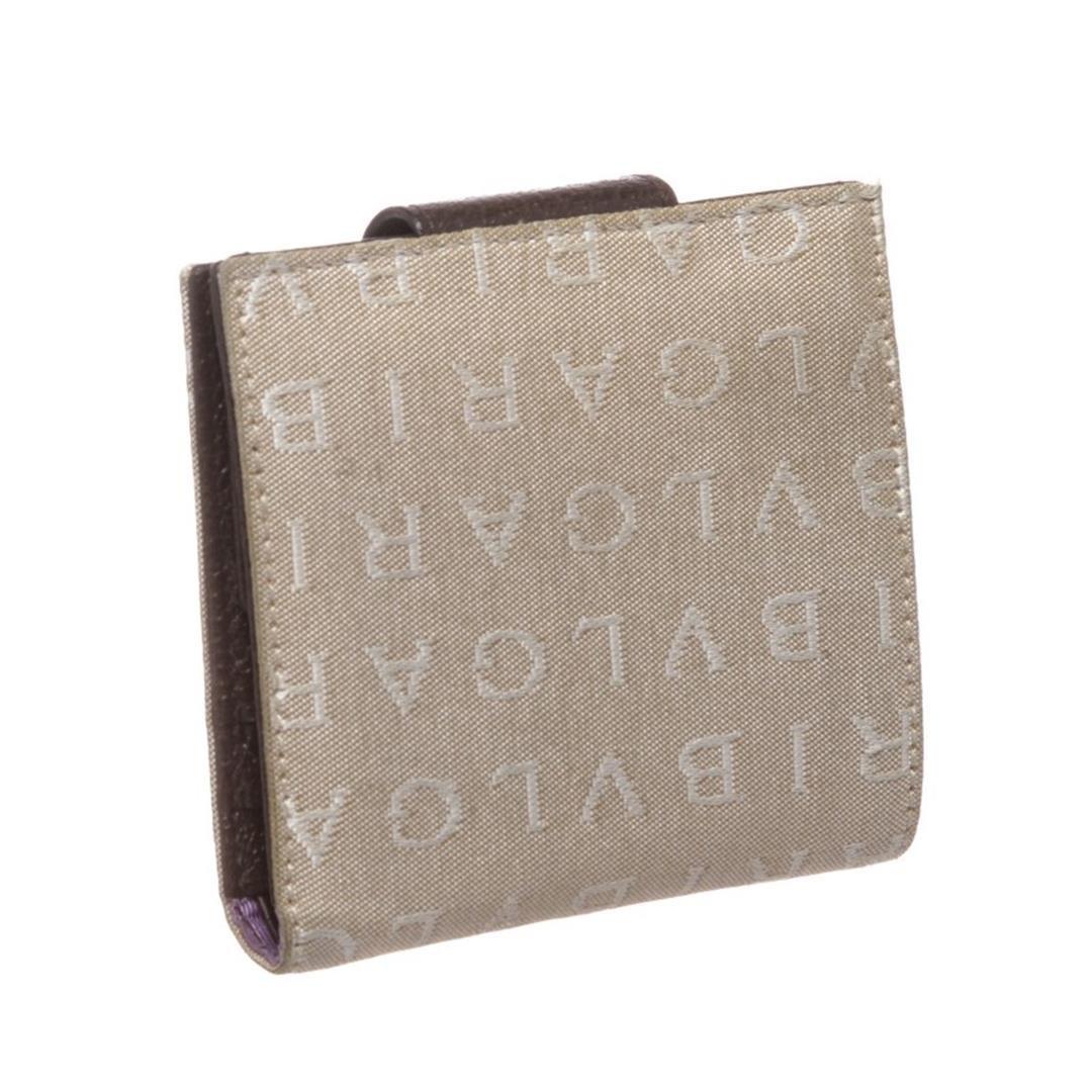 Bvlgari Beige Monogram Fabric Bi Fold Small Wallet