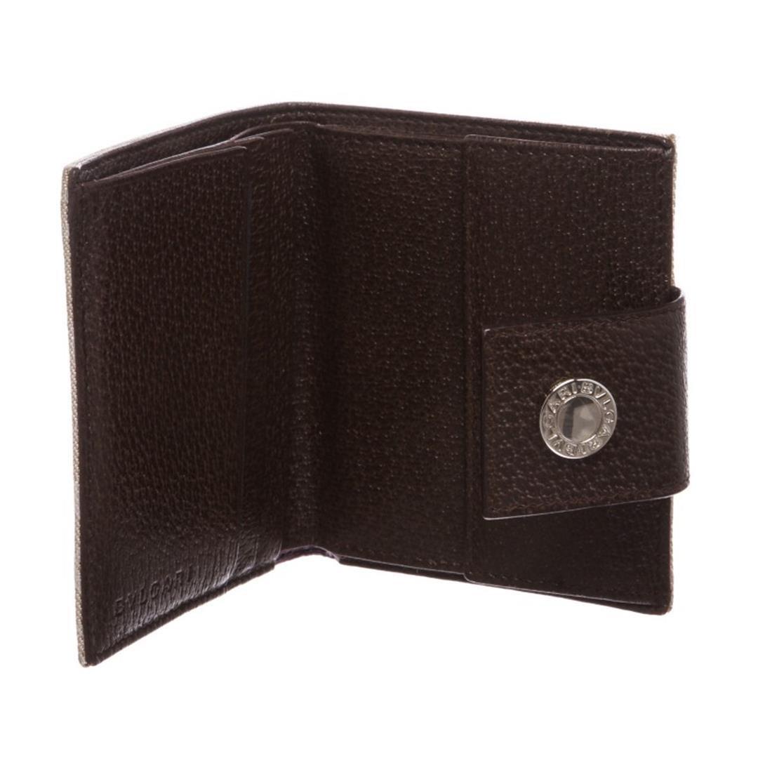 Bvlgari Beige Monogram Fabric Bi Fold Small Wallet