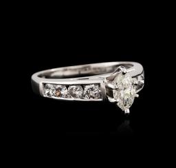 Platinum 0.99 ctw Diamond Ring