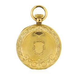 Antique Elgin Full Hunter Pocket Watch - 14KT Yellow Gold