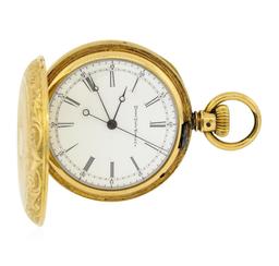 Antique Elgin Full Hunter Pocket Watch - 14KT Yellow Gold