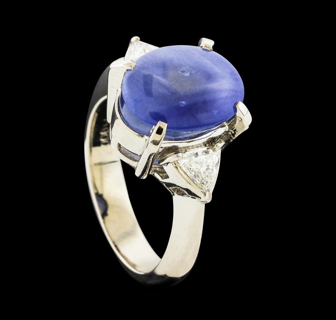 8.18 ctw Star Sapphire and Diamond Ring - Platinum