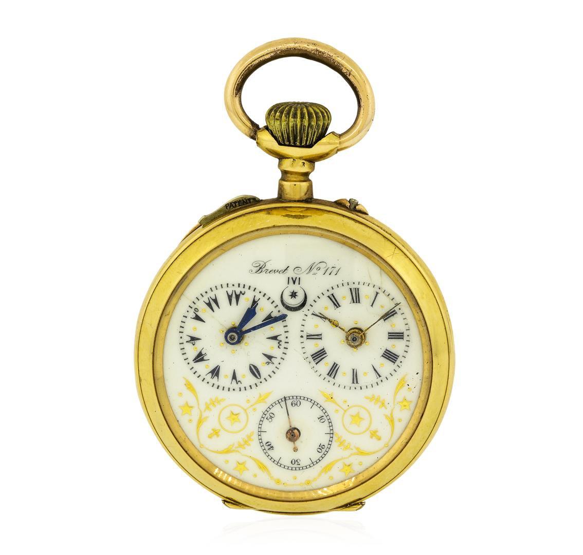 Antique Brevet N171 Pocket Watch - 18KT Yellow Gold