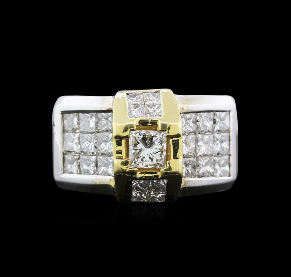 2.87 ctw Diamond Ring - 18KT White and Yellow Gold