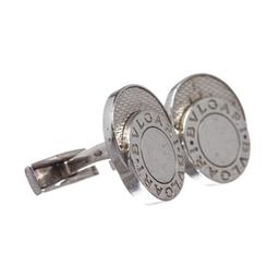 Bvlgari Silver 925 Logo Cufflinks