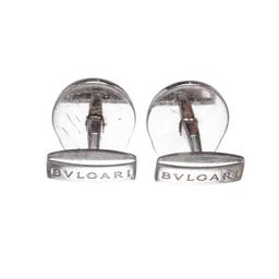 Bvlgari Silver 925 Logo Cufflinks