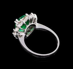 14KT White Gold 2.02 ctw Emerald and Diamond Ring