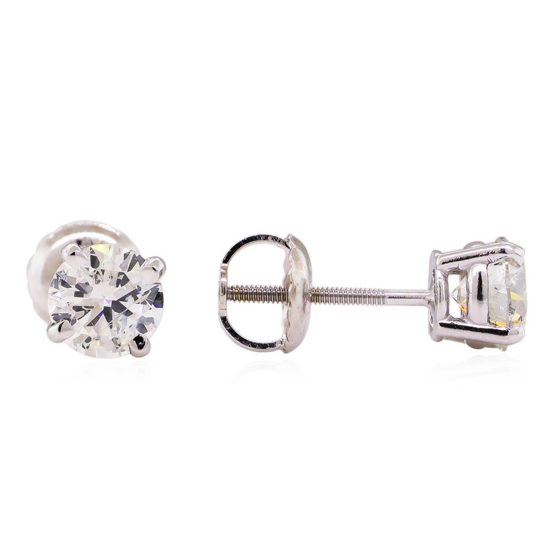 1.04 ctw Diamond Stud Earrings - 14KT White Gold