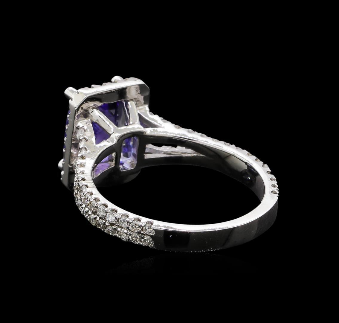 14KT White Gold 1.83 ctw Tanzanite and Diamond Ring