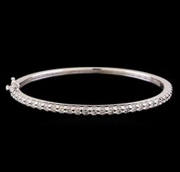 14KT White Gold 2.68 ctw Diamond Bangle Bracelet