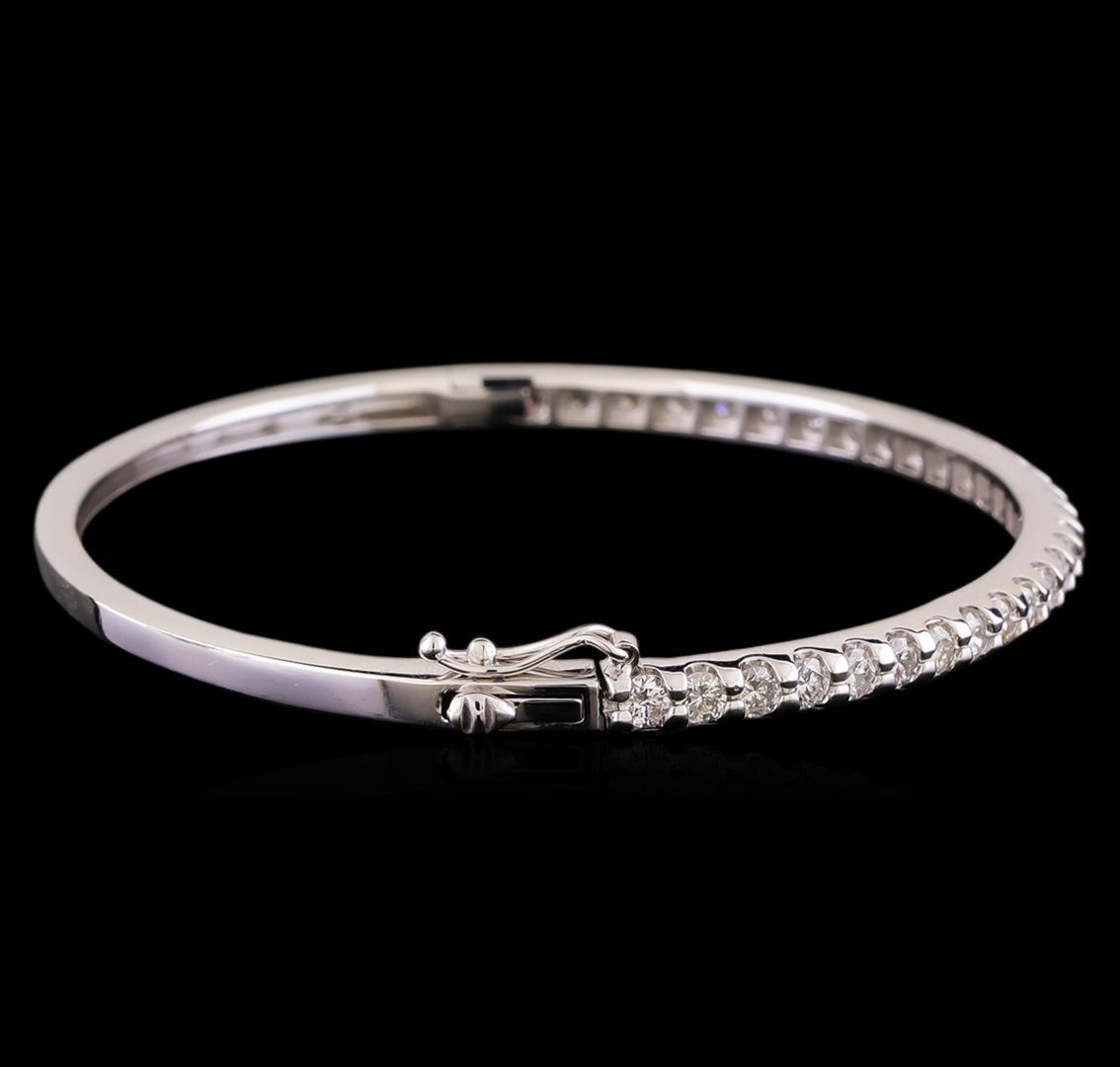 14KT White Gold 2.68 ctw Diamond Bangle Bracelet