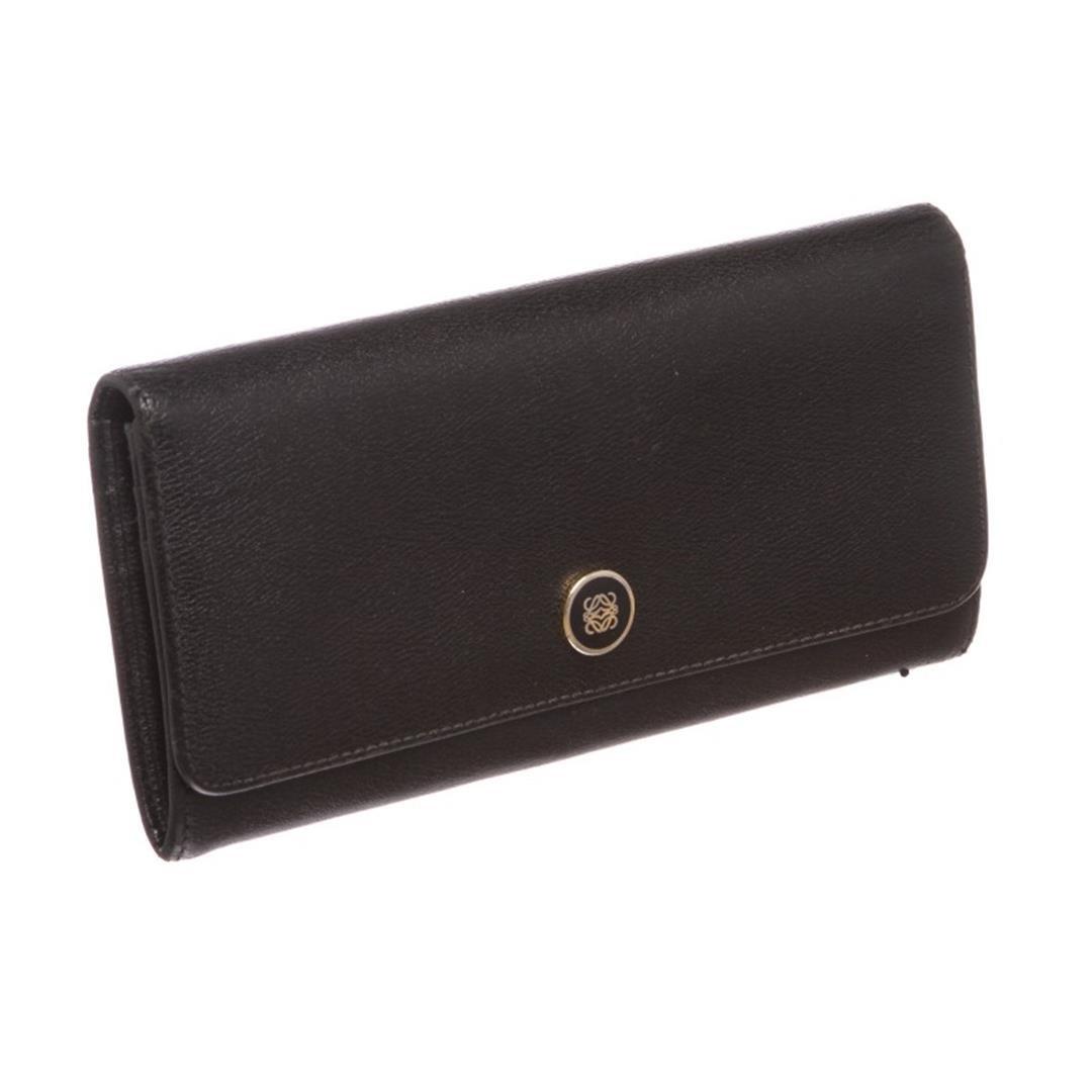 Loewe Black Leather Long Wallet