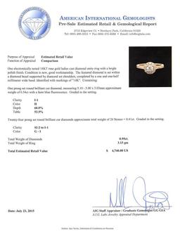 0.95 ctw Diamond Ring - 14KT Rose Gold