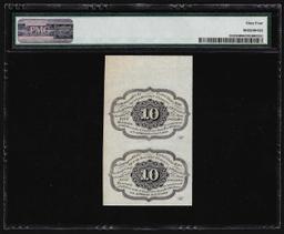 Uncut Pair of 1862 Ten Cents First Issue Fractional Notes PMG Choice Uncirculate