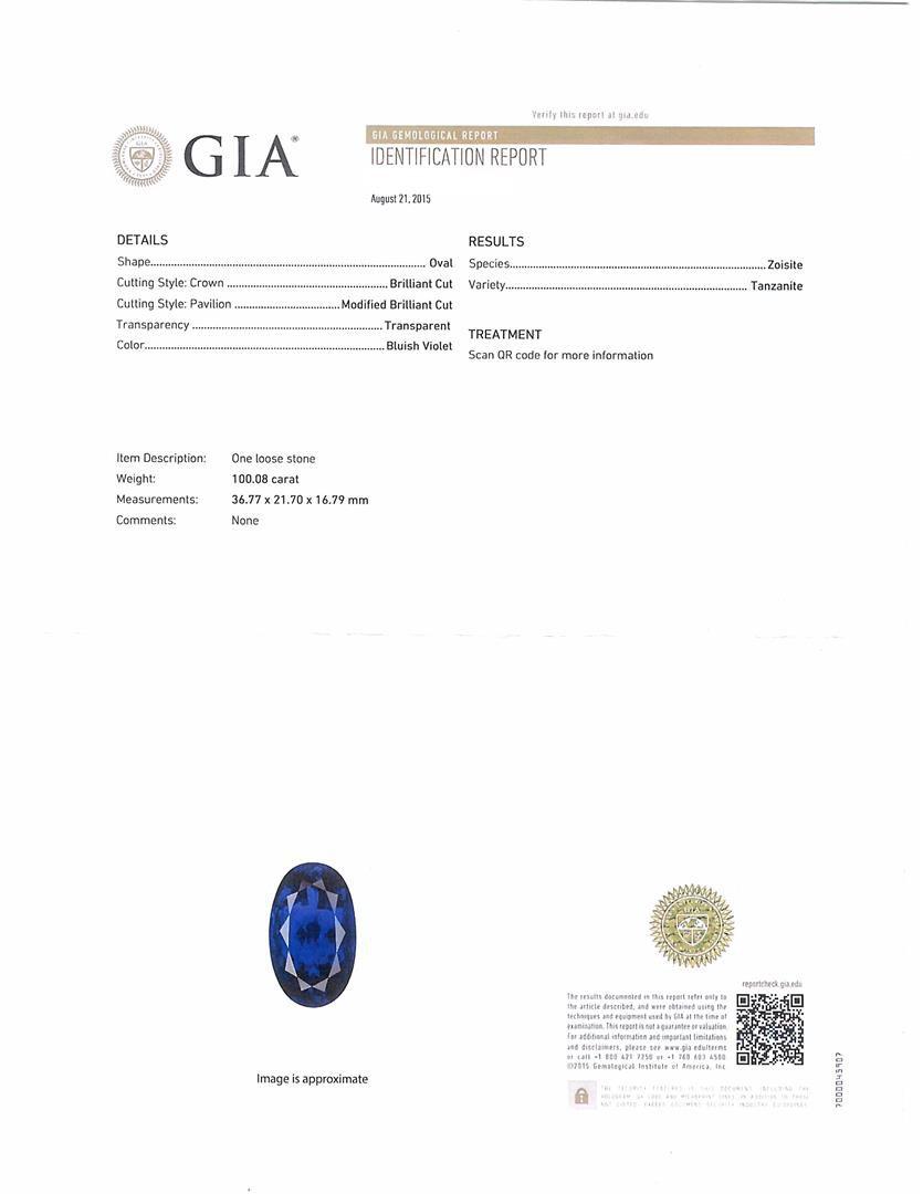 100.08 ctw Oval Cut Tanzanite Parcel