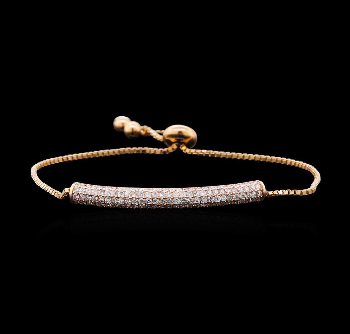 1.45 ctw Diamond Bracelet - 14KT Rose Gold