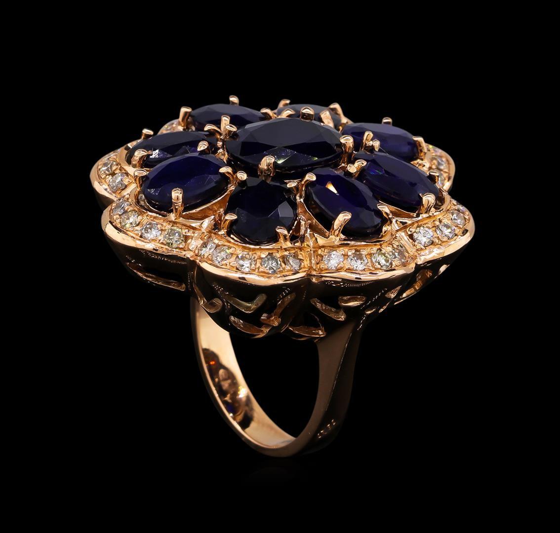 14KT Rose Gold 10.37 ctw Sapphire Ring