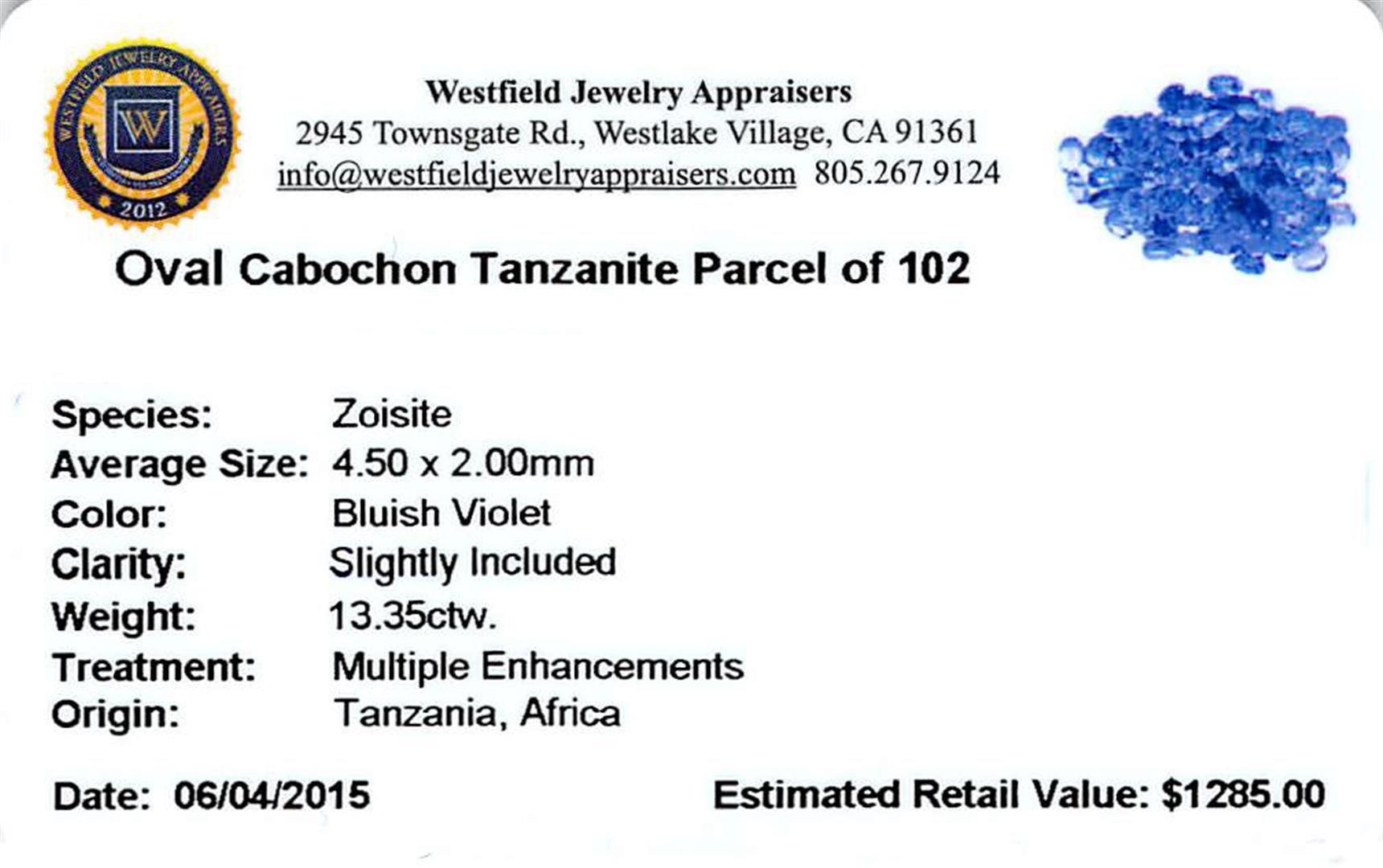 13.35 ctw Oval Mixed Tanzanite Parcel