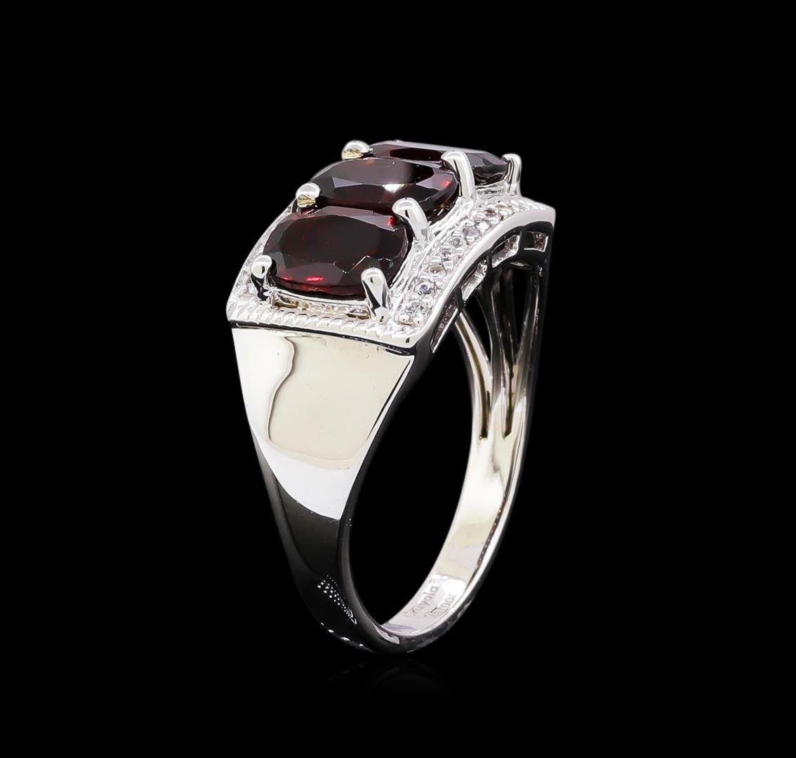 Crayola 3.00 ctw Garnet and White Sapphire Ring - .925 Silver