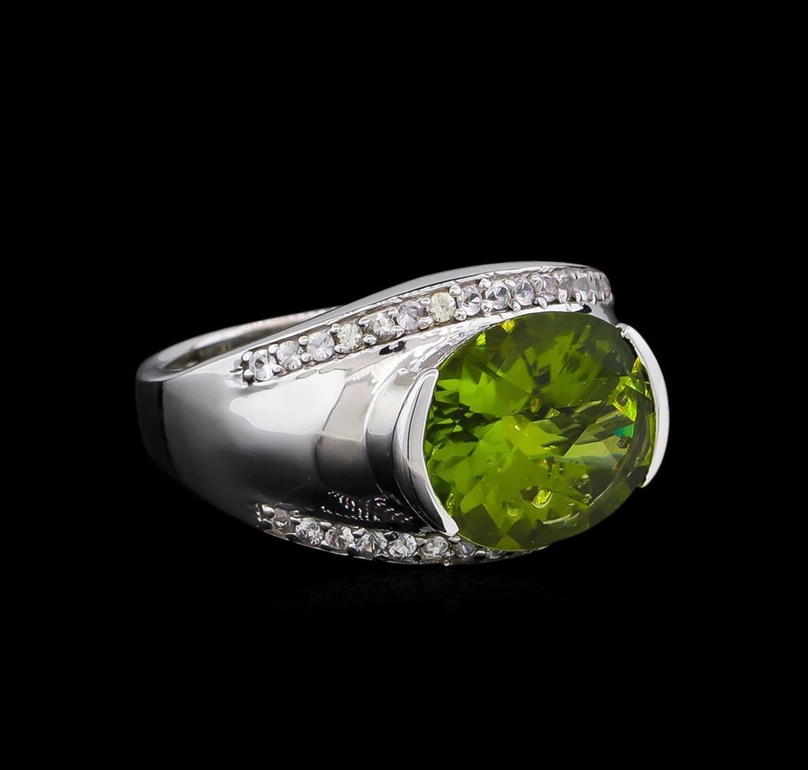 Crayola 3.95 ctw Peridot and White Sapphire Ring - .925 Silver