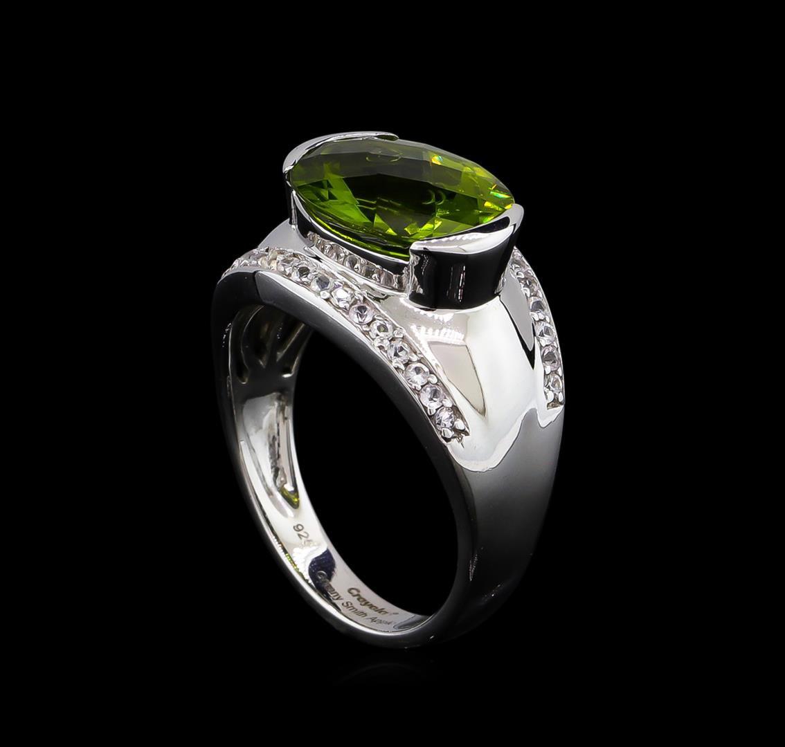 Crayola 3.95 ctw Peridot and White Sapphire Ring - .925 Silver