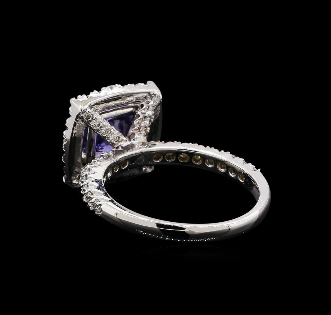 14KT White Gold 2.43 ctw Tanzanite and Diamond Ring