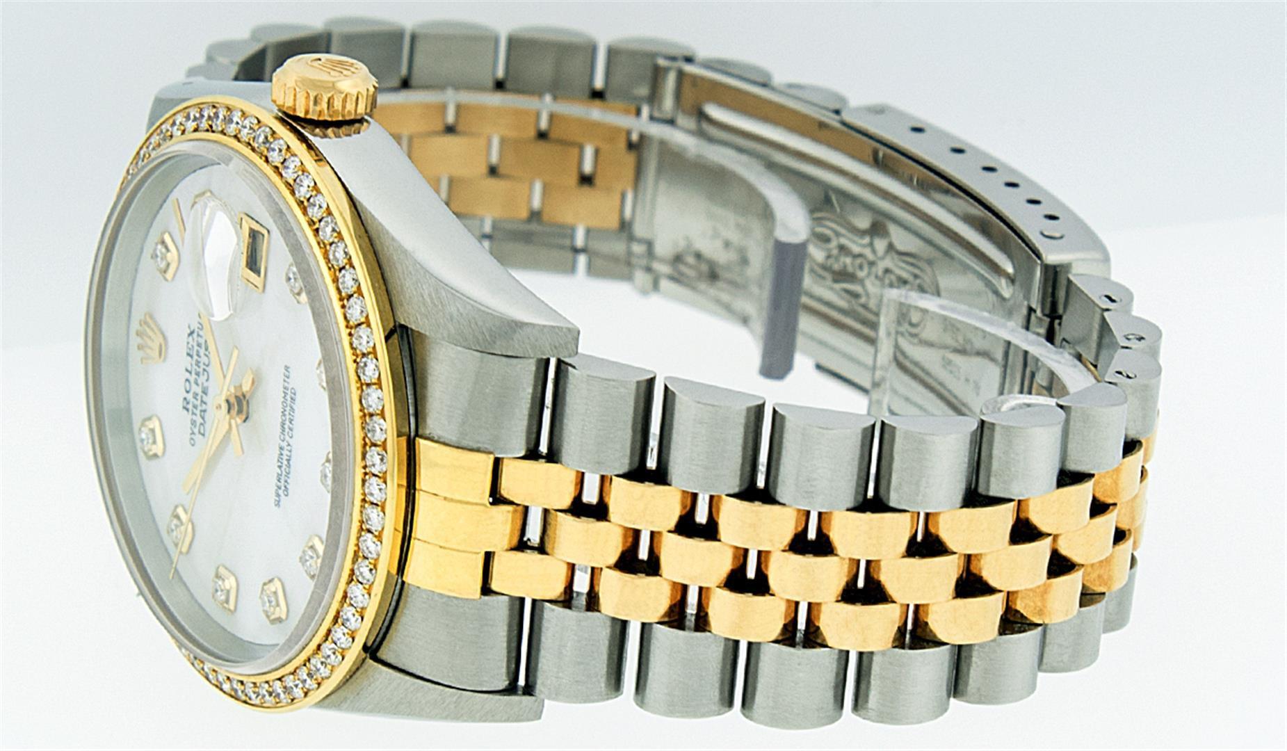 Rolex Two-Tone Diamond Quickset DateJust Men's Watch