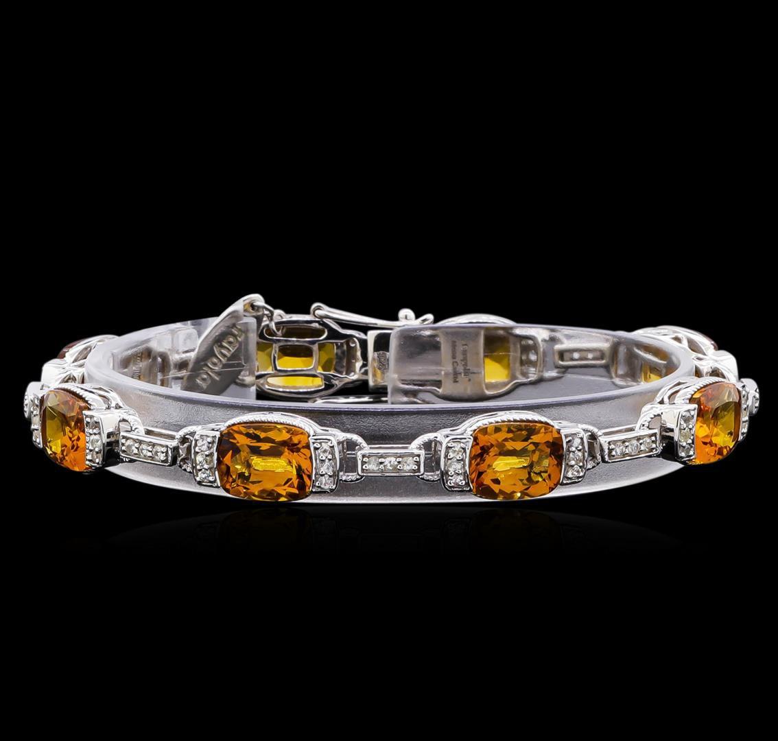 Crayola 20.00 ctw Citrine and White Sapphire Bracelet - .925 Silver