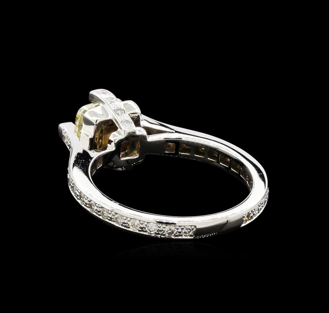 1.82 ctw Fancy Yellow Diamond Ring - 14KT White Gold