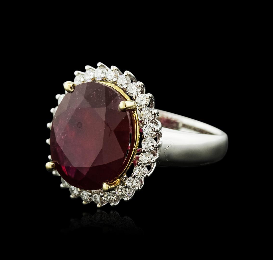 14KT Two-Tone Gold 8.30 ctw Ruby and Diamond Ring