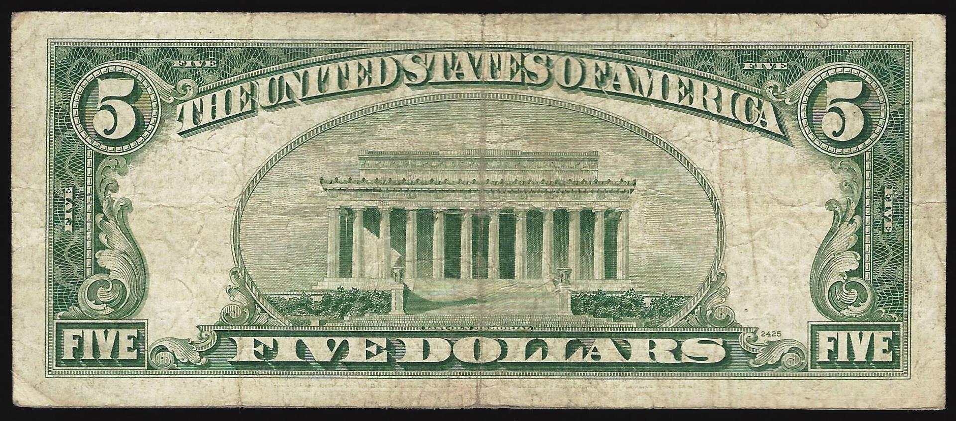 1953B $5 Legal Tender Note Fancy Serial Number