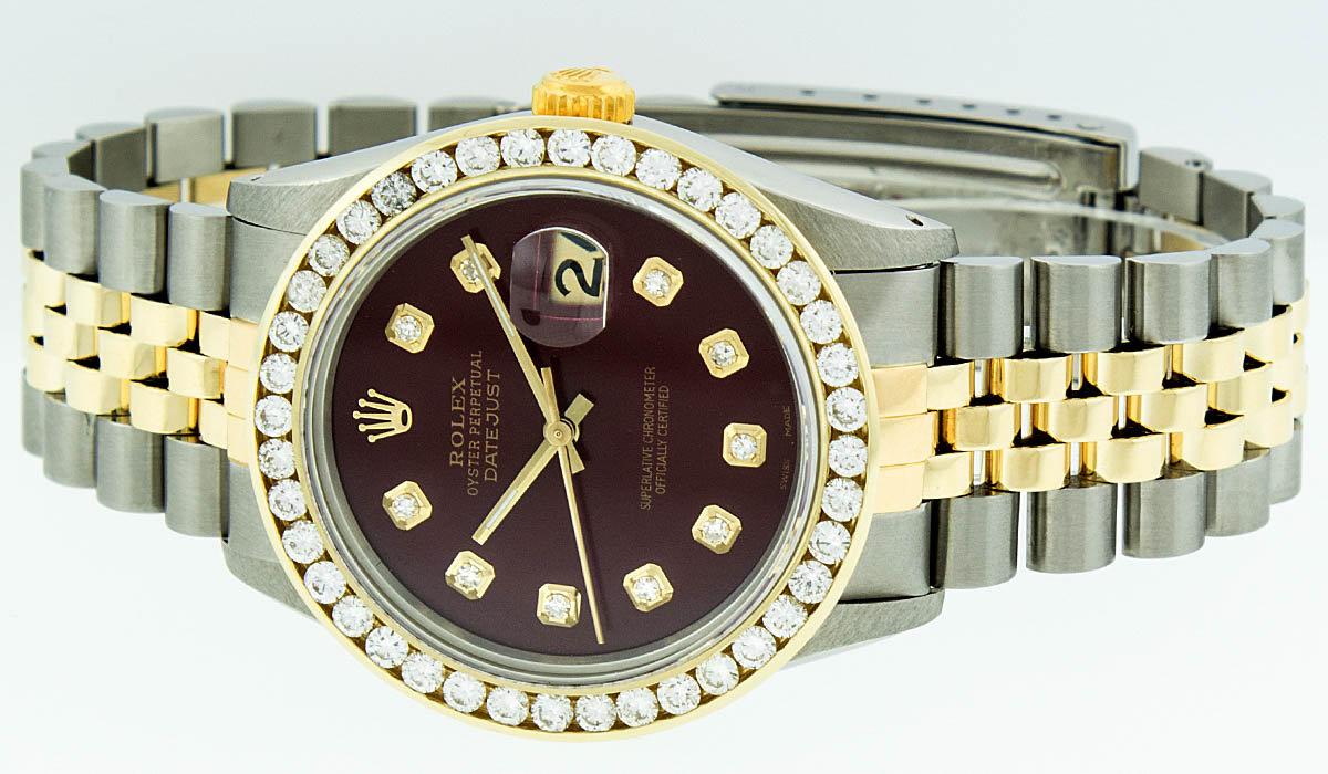 Rolex Two Tone 3.00 ctw Diamond DateJust Men's Watch