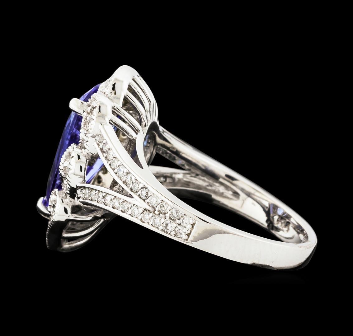 2.75 ctw Tanzanite and Diamond Ring - 14KT White Gold