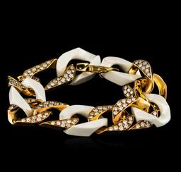 4.20 ctw Diamond Bracelet - 18KT Yellow Gold