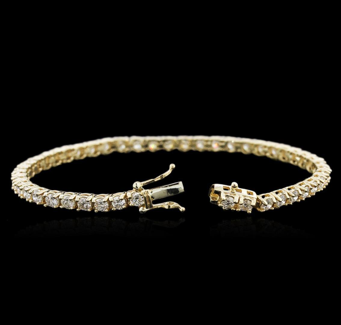 14KT Yellow Gold 4.60 ctw Diamond Tennis Bracelet