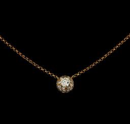 0.88 ctw Diamond Necklace - 18KT Rose Gold