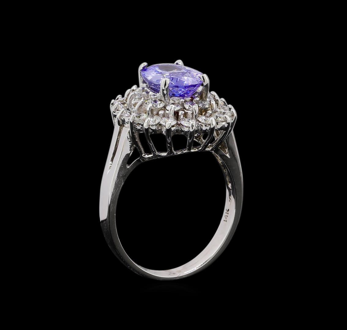 14KT White Gold 2.82 ctw Tanzanite and Diamond Ring