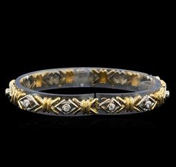 0.43 ctw Diamond Bracelet - 14KT Two-Tone Gold