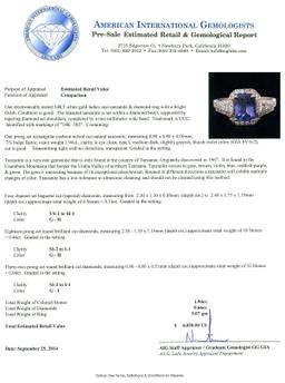 14KT White Gold 1.94 ctw Tanzanite and Diamond Ring