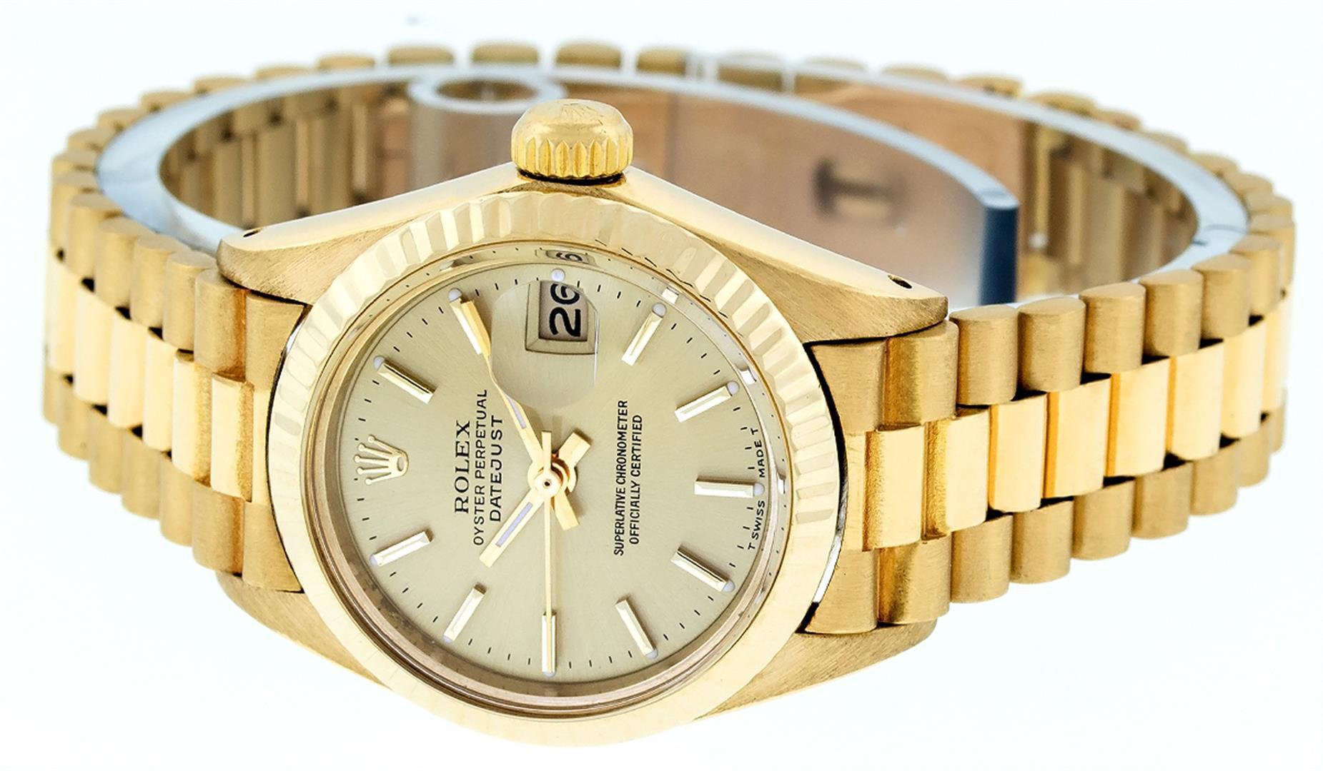 Ladies Rolex 18K Yellow Gold President Wristwatch