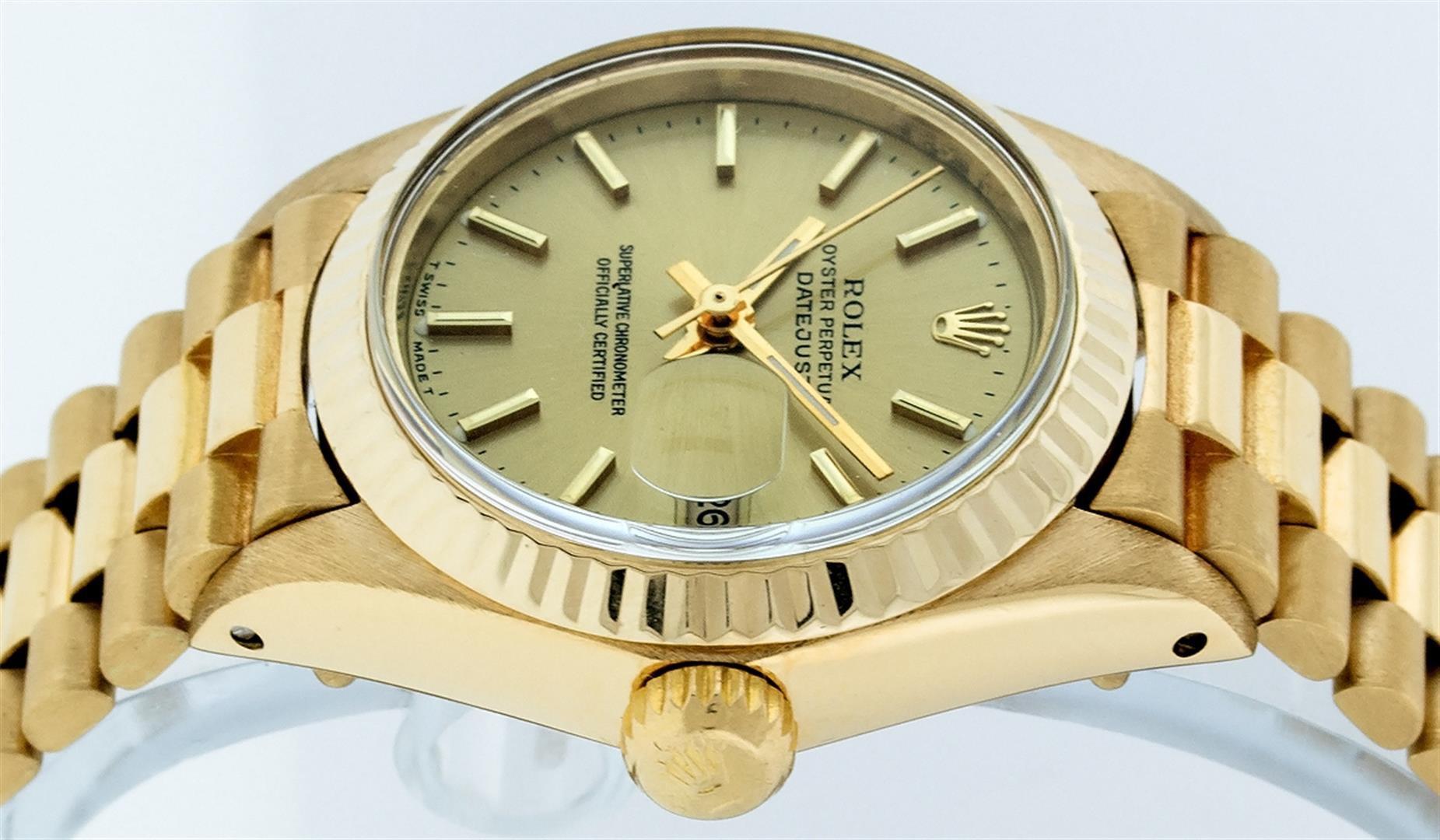 Ladies Rolex 18K Yellow Gold President Wristwatch