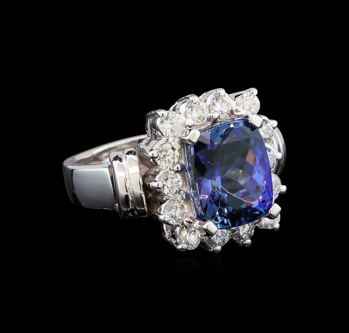 14KT White Gold 3.54 ctw Tanzanite and Diamond Ring